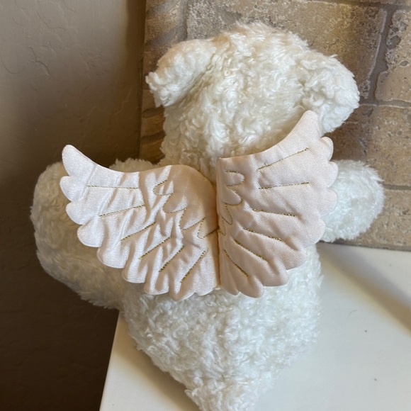 Hallmark Vintage White Angel Teddy Bear Toy Plush Small White Bear - Picture 2 of 4